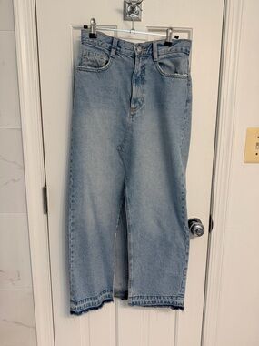 Zara Asymmetrical Slit Maxi Skirt